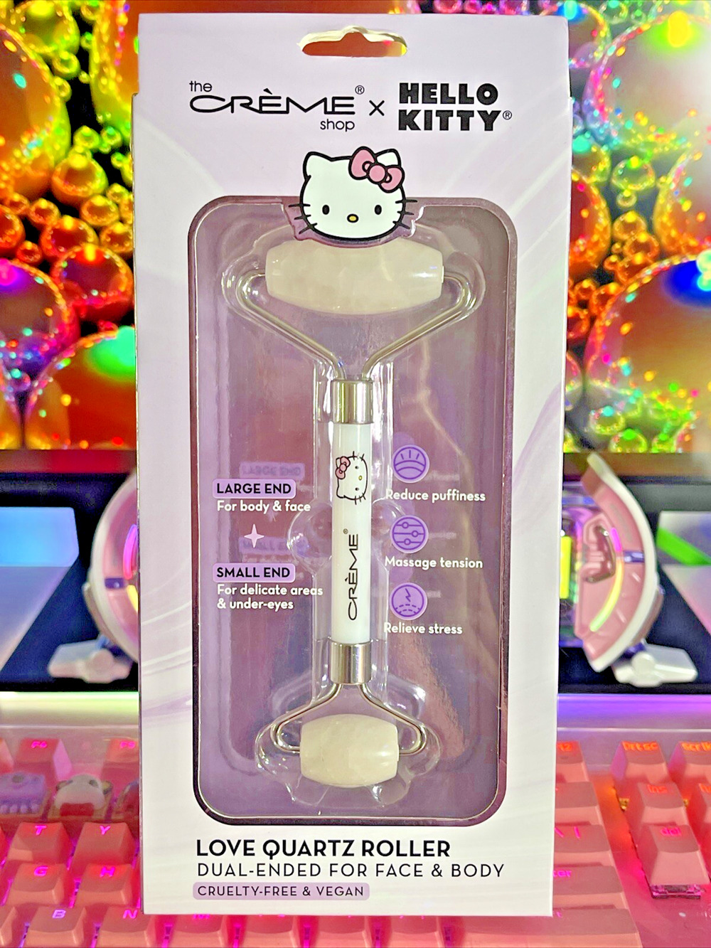 The Creme Shop Sanrio Hello Kitty Love Quartz Roller Dual Ended Face Eyes Body